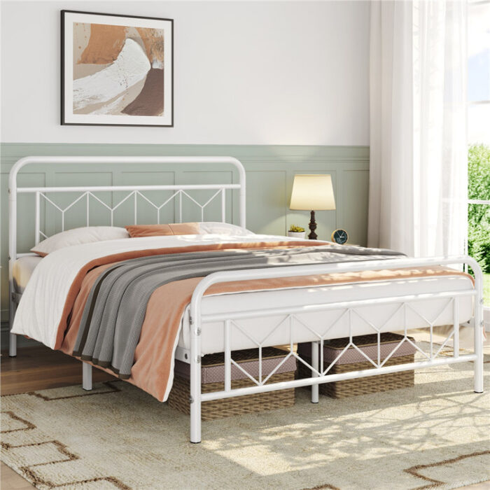 Aylena Metal Open-Frame Bed - Chic Decora