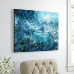 Balfor Wild Blue Ocean Waves V – Painting on Canvas - Chic Decora