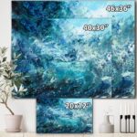 Balfor Wild Blue Ocean Waves V – Painting on Canvas - Chic Decora