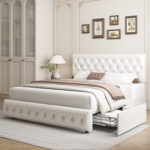 Ballycor Upholstered Metal Bed - Chic Decora