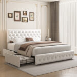 Ballycor Upholstered Metal Bed - Chic Decora