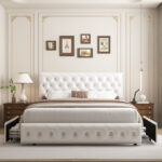 Ballycor Upholstered Metal Bed - Chic Decora