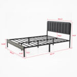 Barrault Upholstered Metal Panel Bed - Chic Decora