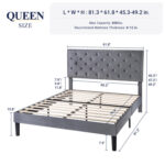 Basnett Upholstered Platform Bed - Chic Decora