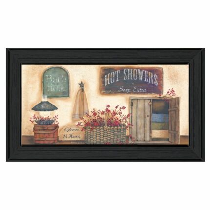 Bath House Framed Wall Art for Living Room, Home Wall DÃ©cor by Pam Britton - Chic Decora