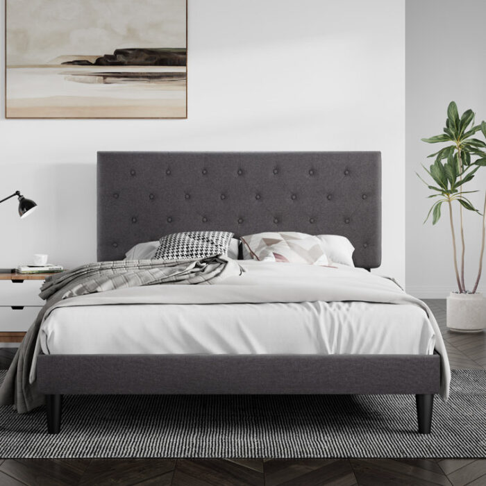 Bayles Upholstered Platform Bed - Chic Decora