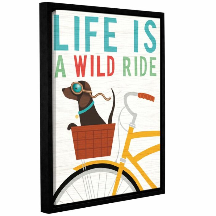 Beach Bums Dachshund Bicycle I Life by Michael Mullan Graphic Art on Canvas - Chic Decora