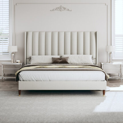 Beauviore Upholstered Platform Bed - Chic Decora