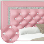 Bed Frame With Diamond Button Tufted Headboard - Chic Decora