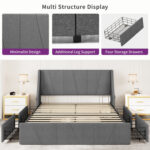 Begum Upholstered Storage Bed - Chic Decora