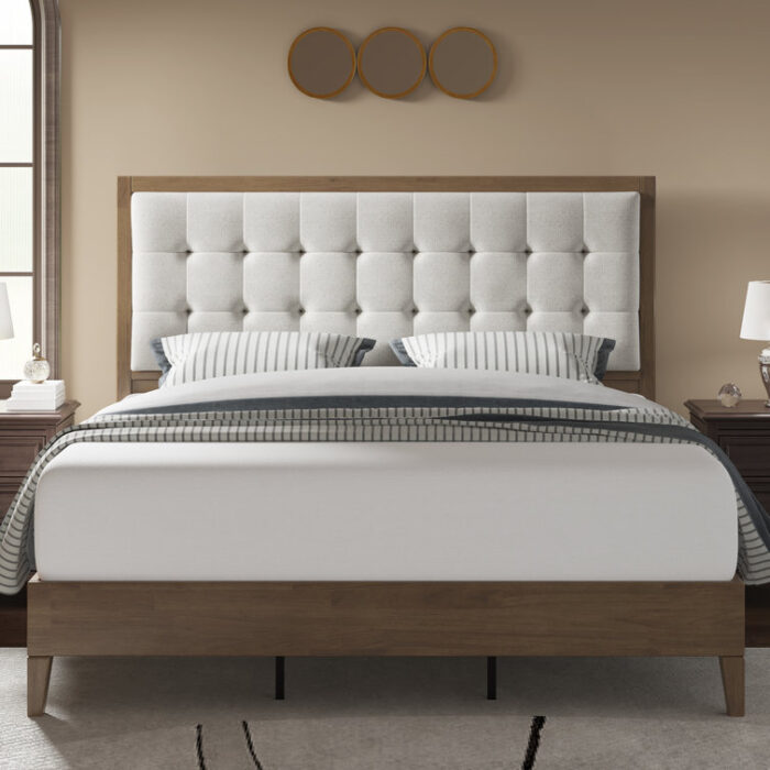 Behka Upholstered Platform Bed - Chic Decora