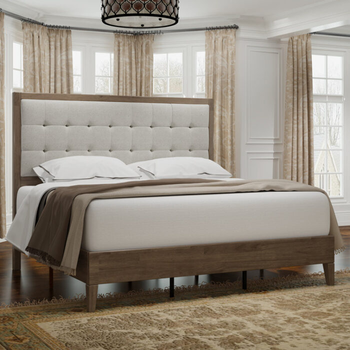 Behka Upholstered Platform Bed - Chic Decora