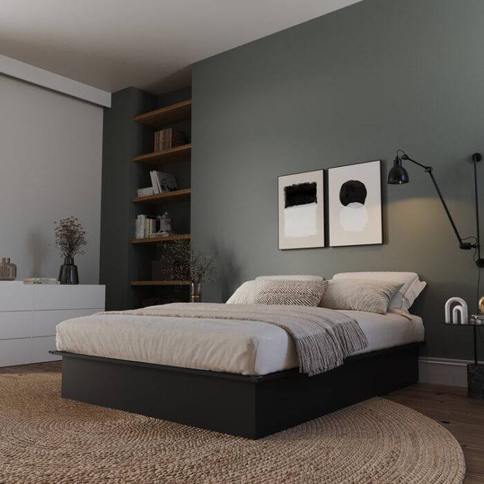 Behrett Platform Bed - Chic Decora