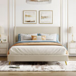 Behudin Upholstered Wingback Bed - Chic Decora