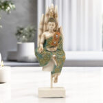 Beige Polyresin Small Buddha Statue For Serene Zen Decor - Chic Decora