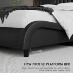 Belarmina PU Upholstered Low Profile Platform Bed with LED Light - Chic Decora