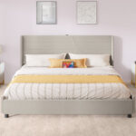 Belasquez Upholstered Metal Wingback Storage Bed - Chic Decora