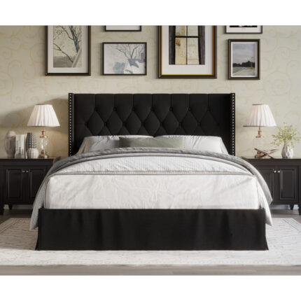 Bellamy Tufted Upholstered Platform Bed - Chic Decora