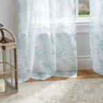 Bellefield Floral Sheer Rod Pocket Curtain Panels (Set of 2) - Chic Decora