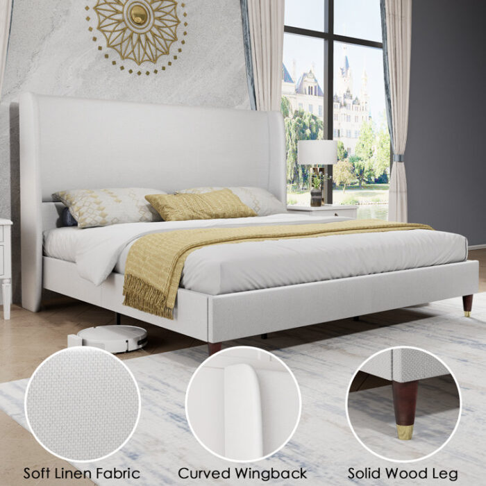 Belo Upholstered Platform Bed - Chic Decora