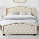 Beonca Upholstered Metal Bed - Chic Decora