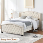 Beonca Upholstered Metal Bed - Chic Decora