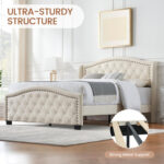 Beonca Upholstered Metal Bed - Chic Decora