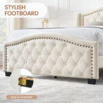 Beonca Upholstered Metal Bed - Chic Decora