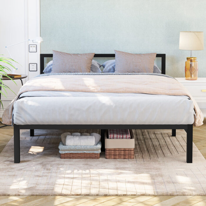 Bergmundur Metal Open-Frame Bed - Chic Decora