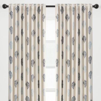 Clements Cotton Semi Sheer Curtain Pair (Set of 2) - Chic Decora