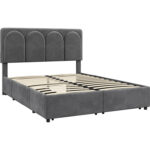 Berma Upholstered Platform Storage Bed - Chic Decora