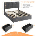 Berma Upholstered Platform Storage Bed - Chic Decora