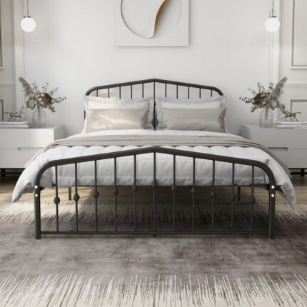 Bernitta Metal Slat Bed - Chic Decora