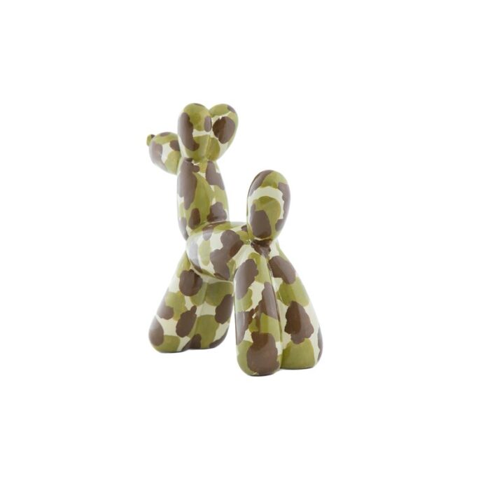 Berryessa Plus Camouflage Resin Dog Sculpture – 12″ tall - Chic Decora