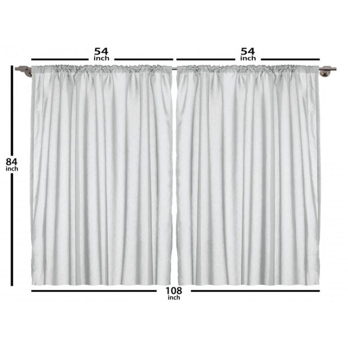 Bethany Polyester Semi Sheer Curtain Pair (Set of 2) - Chic Decora