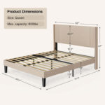 Bettyjean Upholstered Platform Bed - Chic Decora