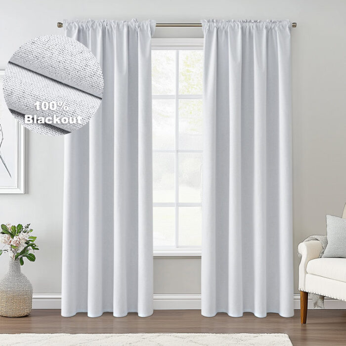 Bhargav Polyester Blackout Curtain Pair (Set of 2) - Chic Decora