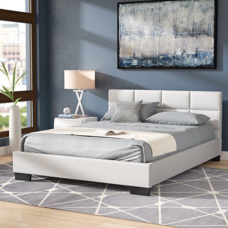 Bilma Vegan Leather Platform Bed - Chic Decora