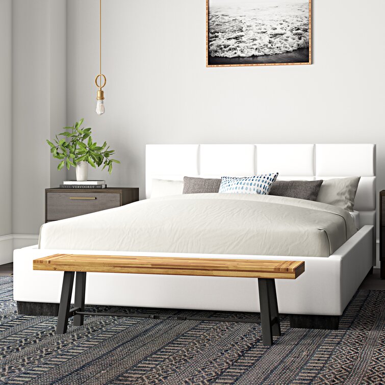 Bilma Vegan Leather Platform Bed - Chic Decora