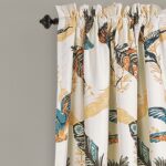 Bird Breeze Polyester Room Darkening Curtain Pair (Set of 2) - Chic Decora