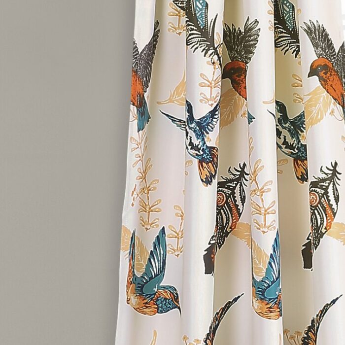 Bird Breeze Polyester Room Darkening Curtain Pair (Set of 2) - Chic Decora