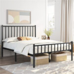 Birmati Minimalist Bed Frame with Headboard and Footboard - Chic Decora