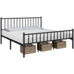 Birmati Minimalist Bed Frame with Headboard and Footboard - Chic Decora