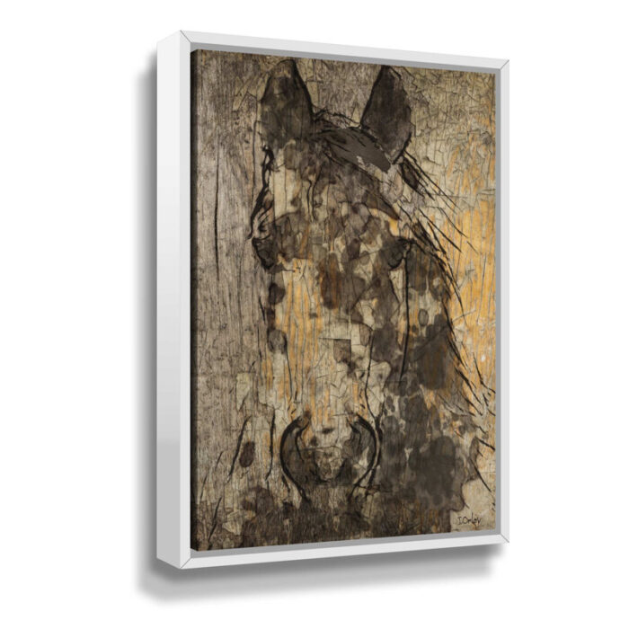 Black Diamond Horse Print on Canvas - Chic Decora