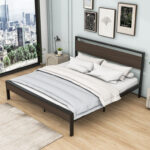 Bloomington Metal Platform Bed with Headboard - Chic Decora