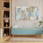 Blue Gold Illusion – Painting Canvas - Chic Decora