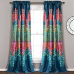 Microfiber Floral Semi-Sheer Rod Pocket Curtain Panels (Set of 2) - Chic Decora