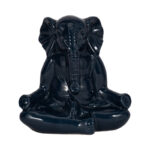 Boho Serene Ceramic Elephant Figurine – Add a Touch of Tranquility to Your Home Decor – 7″ x 4″ x 7 - Chic Decora