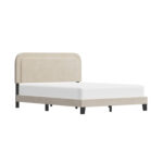 Bolette Upholstered Metal Platform Bed - Chic Decora