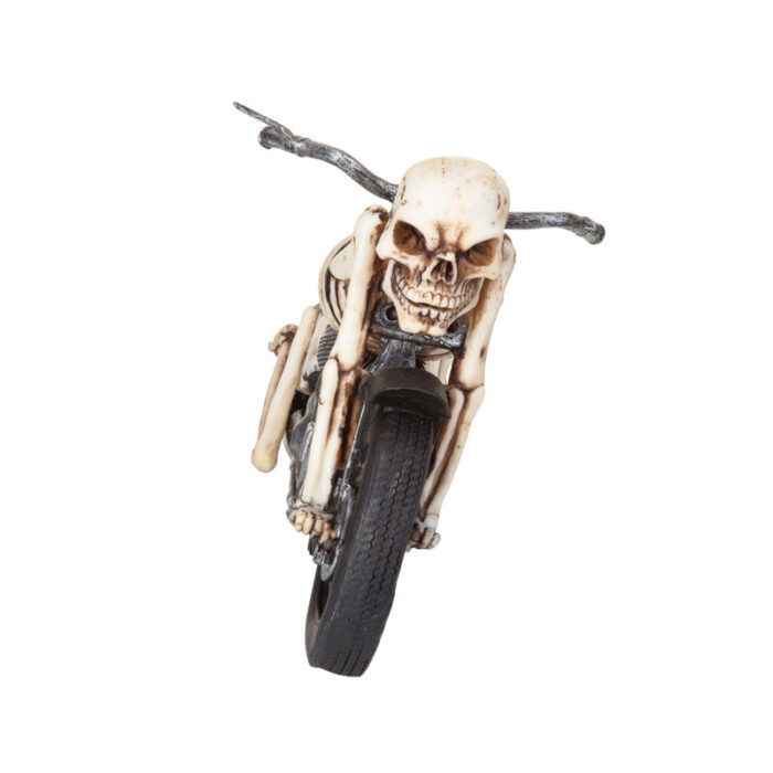 Bone Chillin Skeleton Motorcycle Figurine - Chic Decora